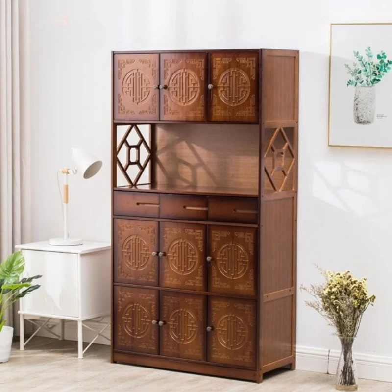 

Multifunctional locker, multi door retro bay window cabinet