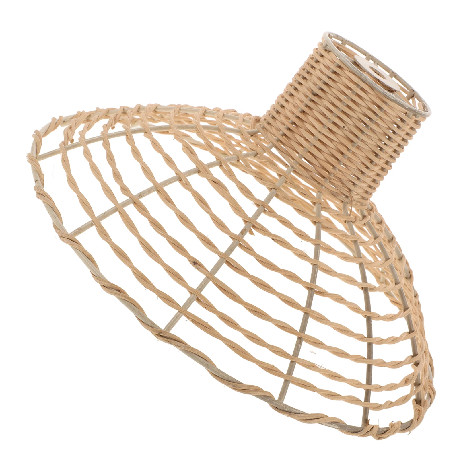 

Creative Rattan Lampshade Woven Pendant Light Shade Boho Hanging Fixture Replacement Minimalist Bedroom Balcony Tea Room Decor