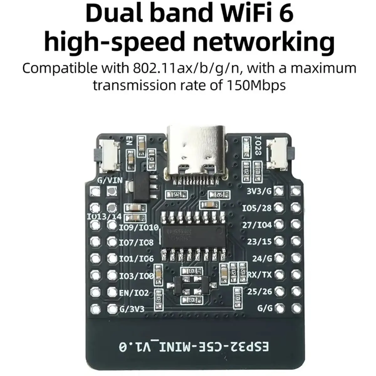 -C5-N16R8 Miniature BLE Development Board Module CH340C Chip Type-C Interface -C5E- WiFi6 Dev Board