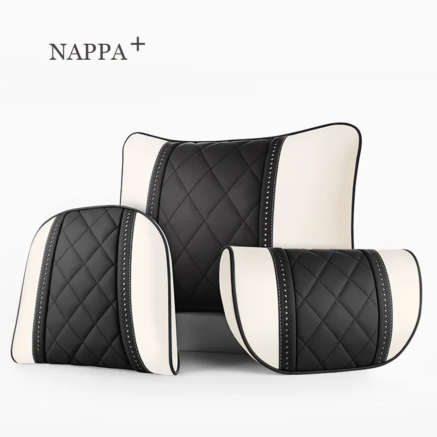 

NAPPA Leather Car Seat Rest Cushion Headrest Car Neck Pillow For Mercedes Benz Maybach S-Class Pillows Upholstery Accessories