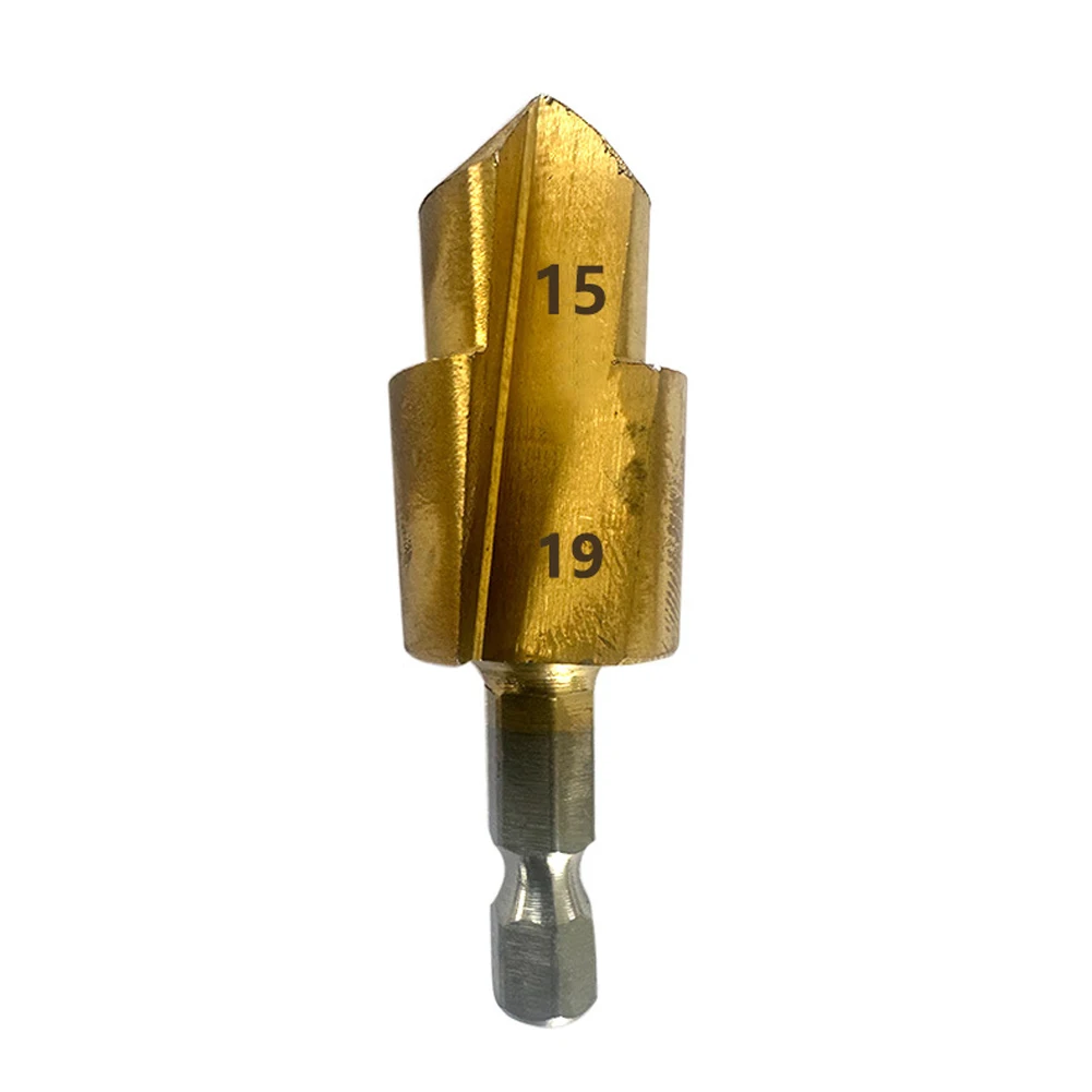 Spigot Reamer Hexagonal Shank PPR Plastics Pipes Spigot Expander Practical Drill Bit Plumber\'s Reaming Tool 15mm/18mm/21mm