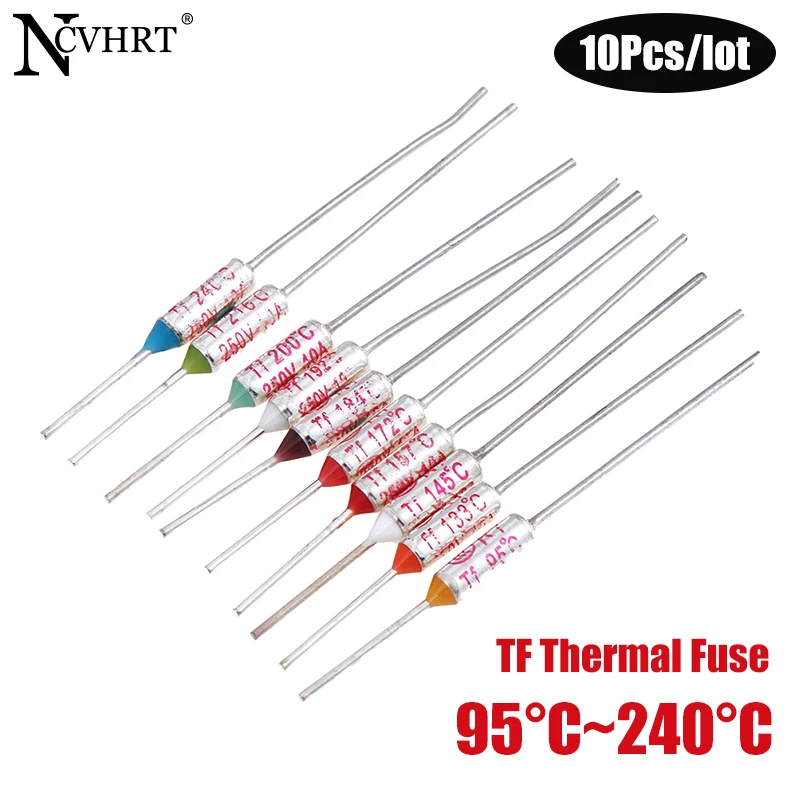 TF Thermal Fuse RY 10A 15A 250V 95-240 Celsius Circuit Cut Off Temperature Fuse 95°C/133°C/157°C/172°C/184°C//200°C//240°C