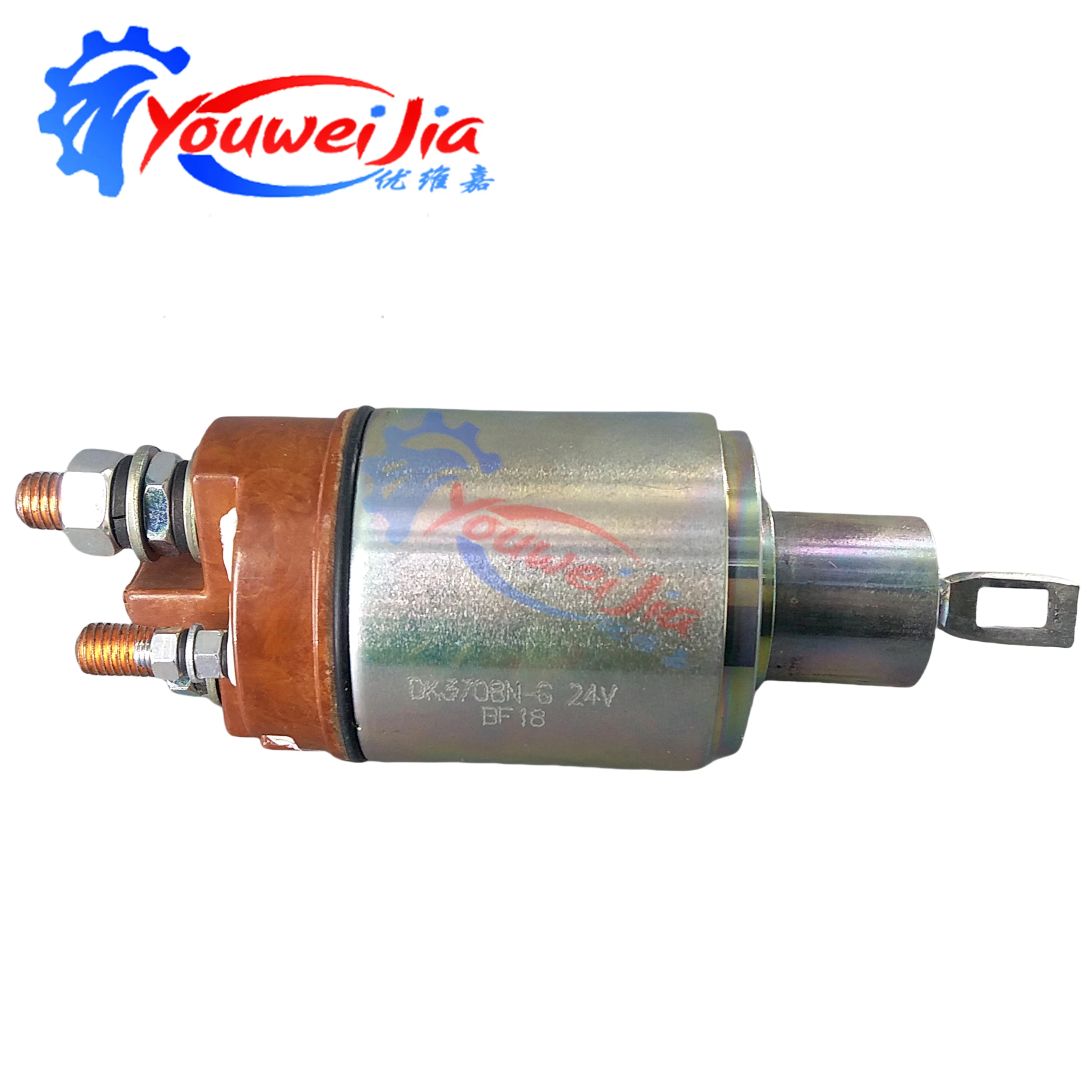 

Электромагнитный переключатель стартера Dongfeng 153, DK3708N Cummins 4935789, магнитный переключатель стартера