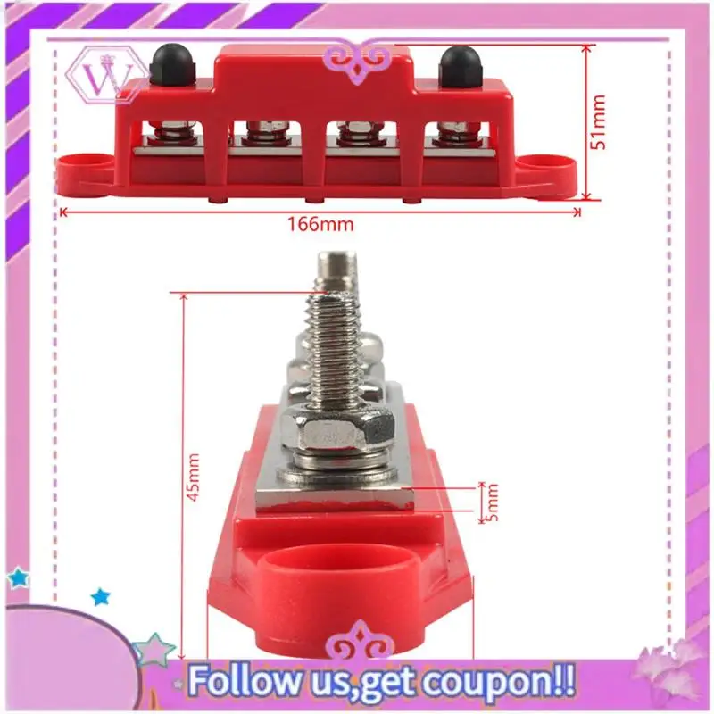

Latest 4 Way Busbar High-Current Terminal Stud Multi-Function RV Conversion Accessories Car Accessories RV Supplies