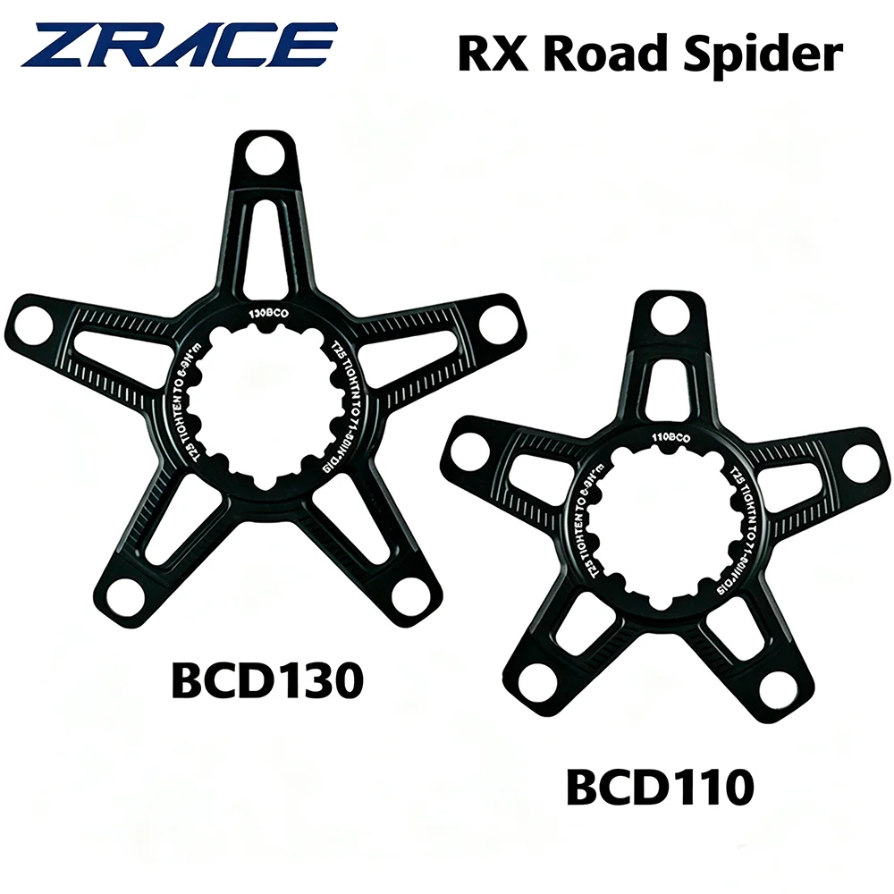 Picture: ZRACE RX Road Direct Mount Spider for SRAM 3 Screw Crank, SRAM Direct Mount Crank to BCD110 / BCD130 5 Bolt Chainrings