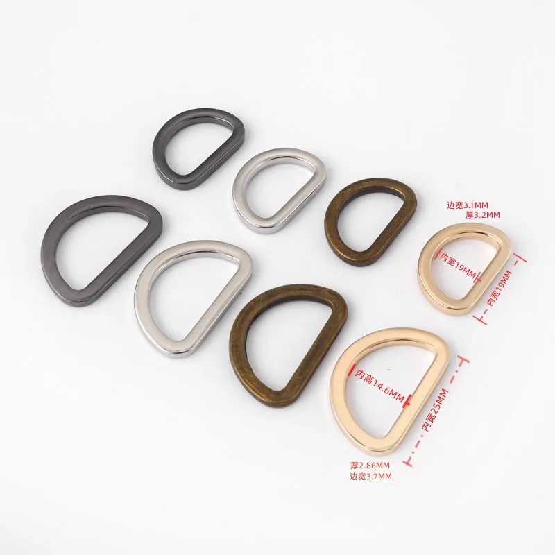 

25mm Bag Strap Buckles Metal Slider Tri Glide Adjust Belt Buckle Webbing Ring Hook Clasp Accessories