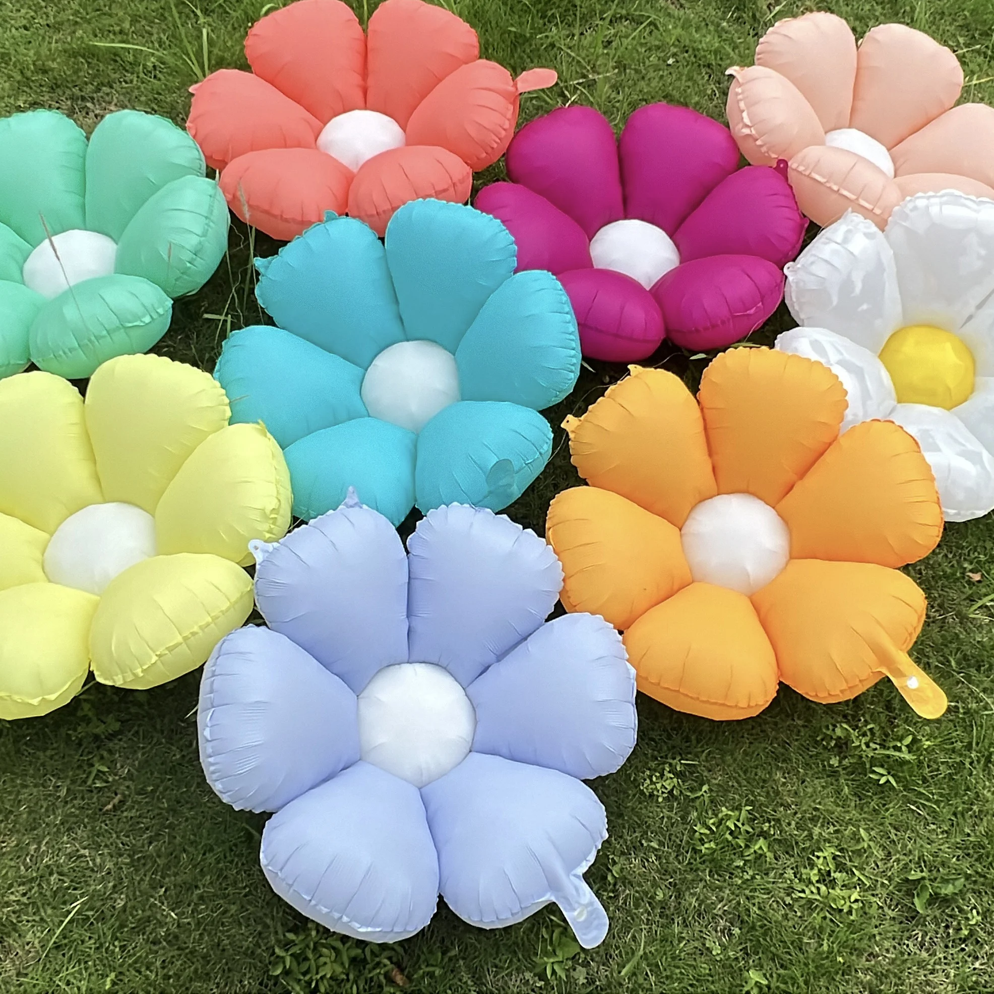 Globo de flores de Margarita de caramelo, globo de papel de aluminio con tema de girasol, fiesta de cumpleaños, ducha, decoración de boda, globo de flores
