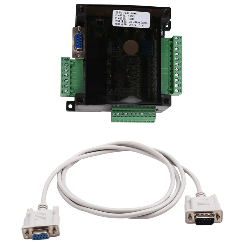 A99E-FX3U 14MR 6AD 2DA RS485 8 entradas 6 salidas de relé 6 entradas analógicas 2 salidas analógicas (0-10 V) Placa controladora PLC