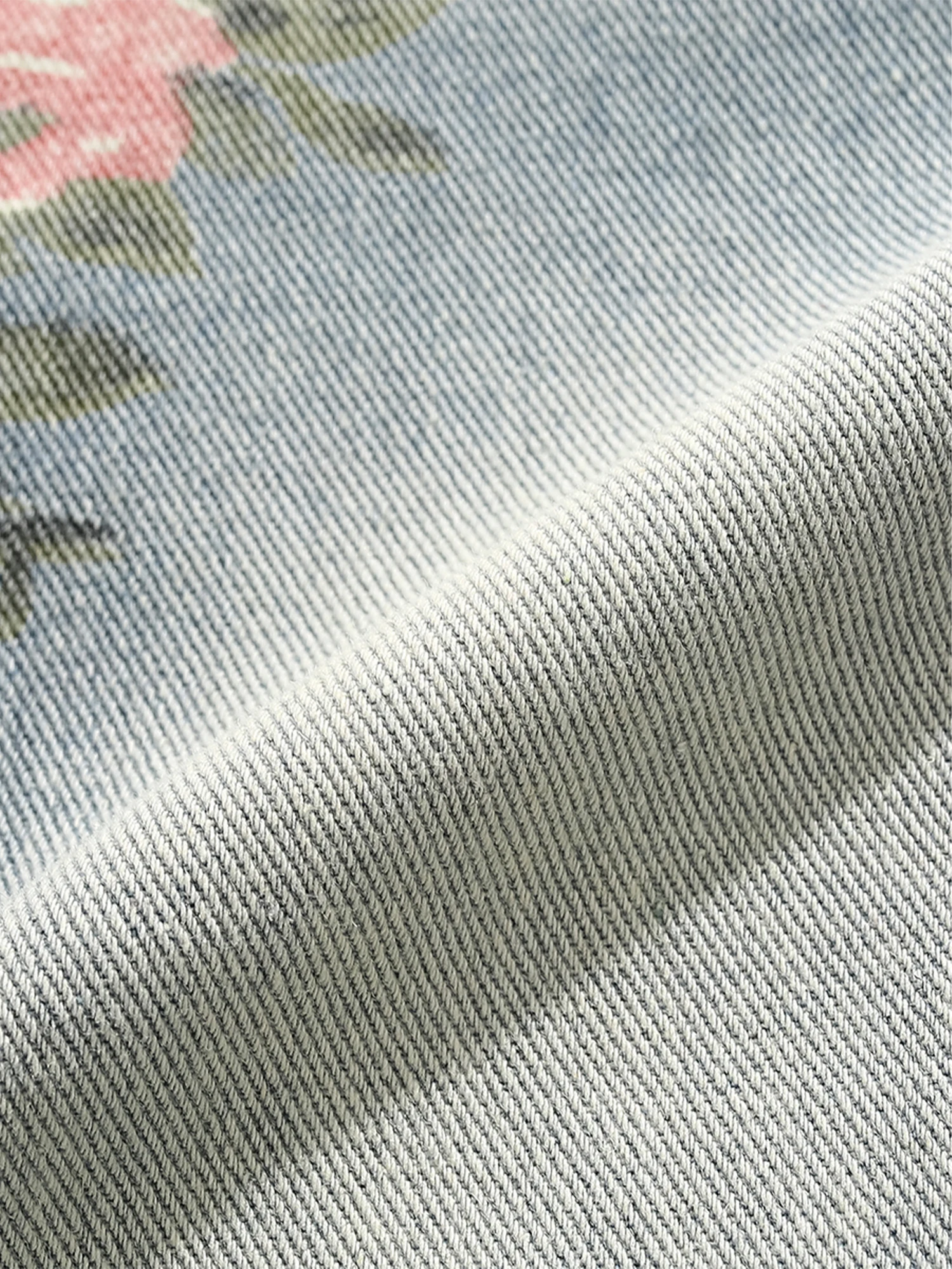 المرأة الأزرق ممزق الدينيم السراويل 2000s Y2k كبيرة الحجم طول الركبة شورت جينز Harajuku خمر زهرة طباعة كاوبوي سراويل قصيرة #4