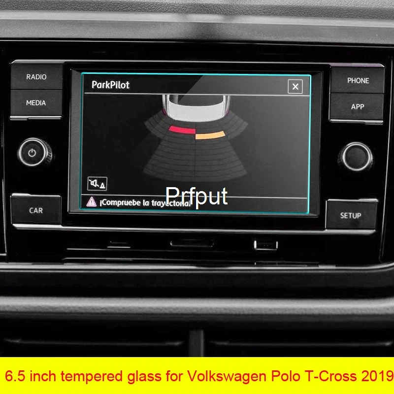 Tempered glass protective film for Volkswagen Polo T-Cross 2019 6.5 inch GPS navigation film LCD screen Refit Anti-scratch film