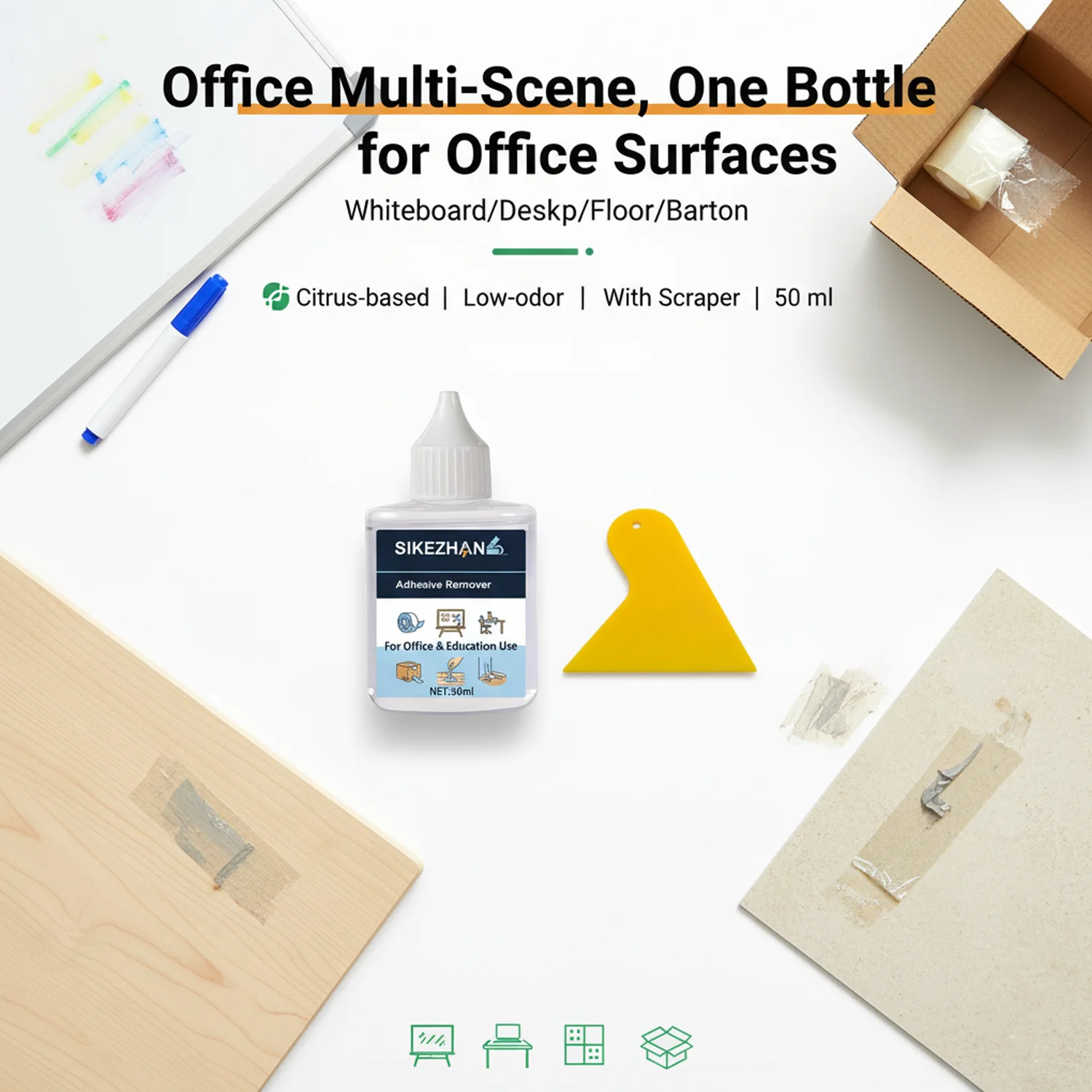 All-Purpose Adhesive Remover—office/classroom Formula for Tape Mark Cleanup on Whiteboards, Desks, Floors, and Opened Boxes