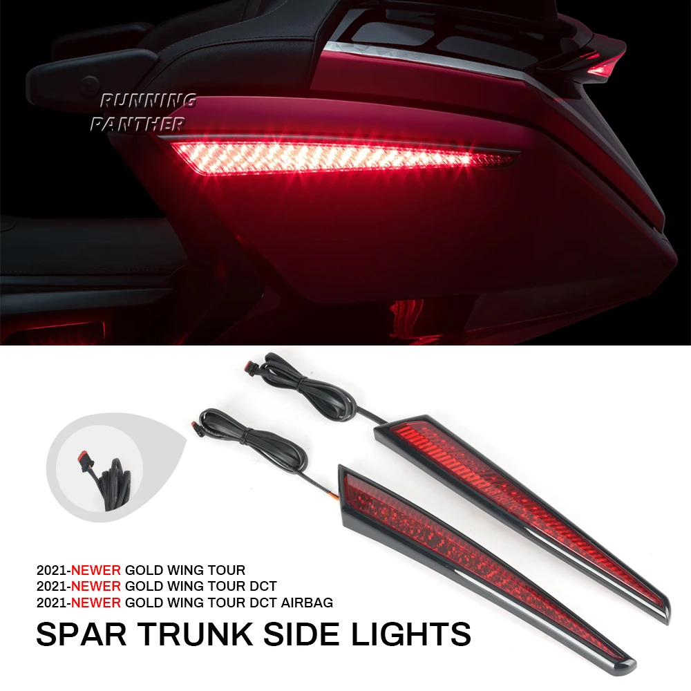 

2021-2023 For Honda Goldwing Gold Wing GL1800 Tour DCT Airba Motorcycle Top Spar Box Trunk Side Light Decorative LED Light Lamp