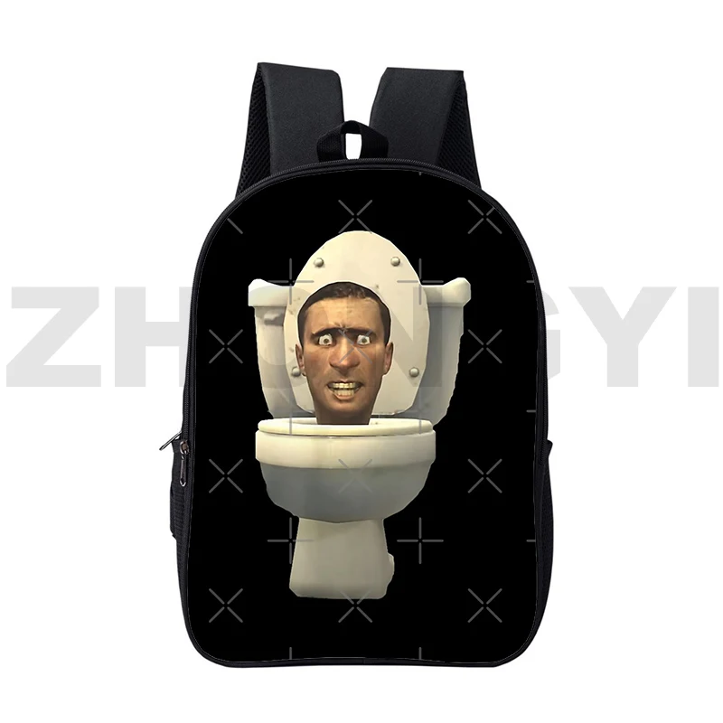 

Cartoon Skibidi Toilet 3D Backpacks Double Layer Large Capacity Skibidi Toilet College Men Women Daily Satchel Kids Schoolbags