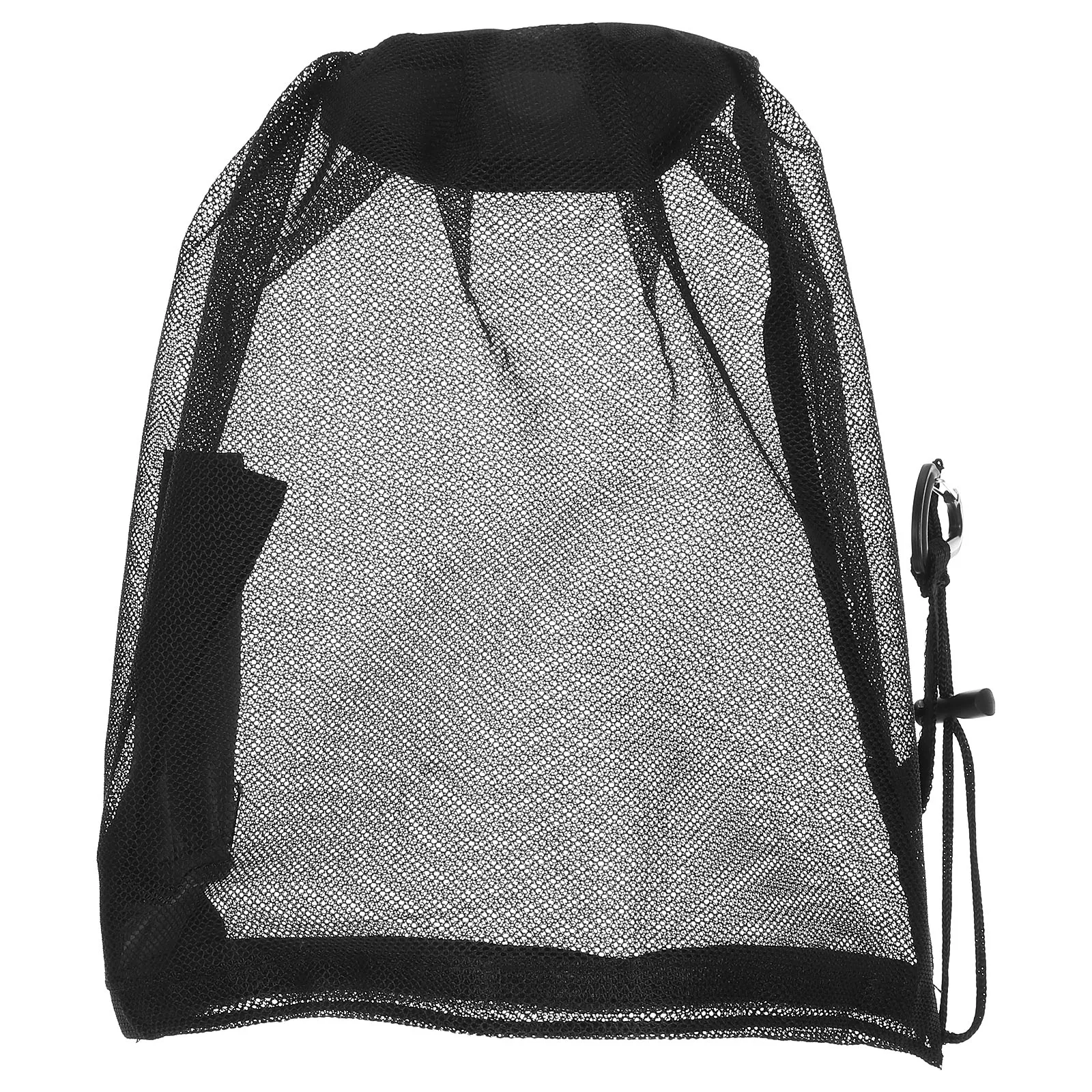 

Large Capacity Mesh Bag With Zipper Pocket Drawstring Hook Ideal For Basketball Volleyball Soccer Football Usage