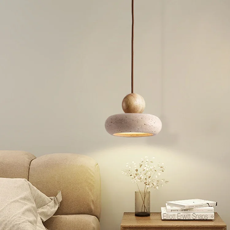 Vintage Pendant Light With Natural Yellow Agate Stone, Perfect For Bedroom Or Rrestaurant