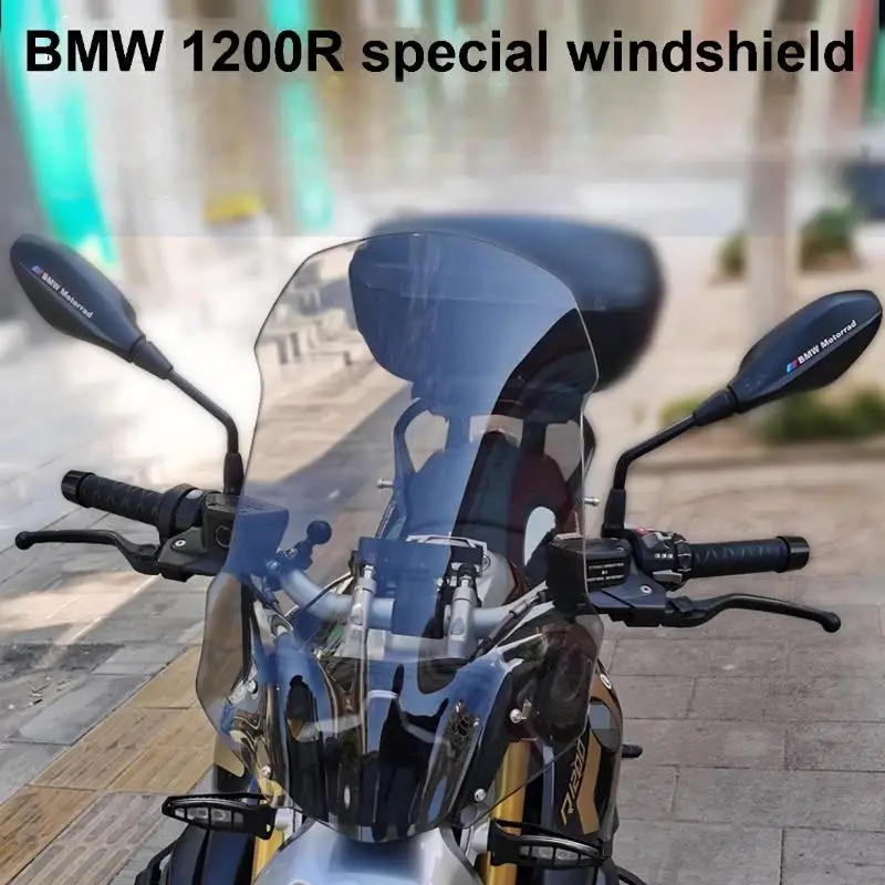 For BMW R1200R front windshield special modification accessories modified front windshield  heightened chest rain shield r1200r
