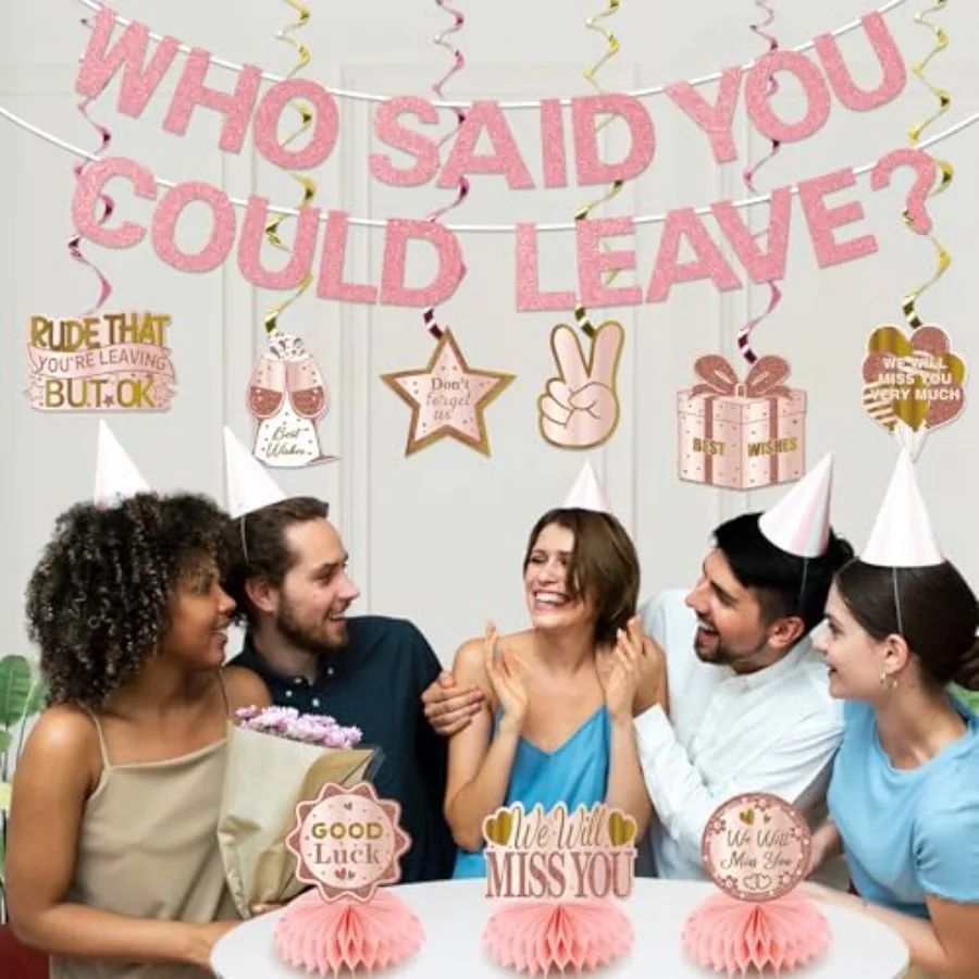 زينة الحفلات التي قالها أنك لافتة حظًا سعيداً، سوف نفتقدك وداعًا، وداعاً #4