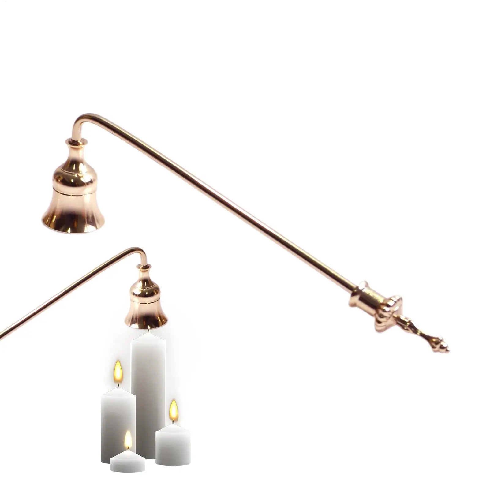 Candle Covers Metal Candle Snuffers Bell Shaped Aromatherapy Tools Put Out Gear With Handles For Home Birthday Bath House party