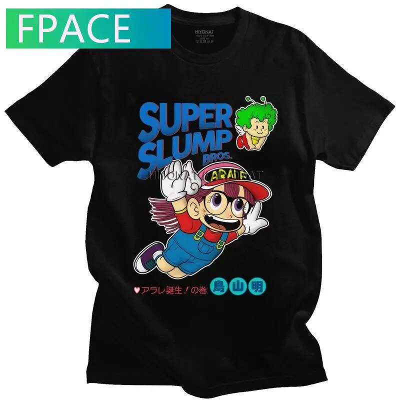 Super Slump Arale T Shirt Men Cotton Tshirt Handsome Tee Tops Short Sleeved Japanese Anime Manga Dr Slump T-shirt Clothing Gift