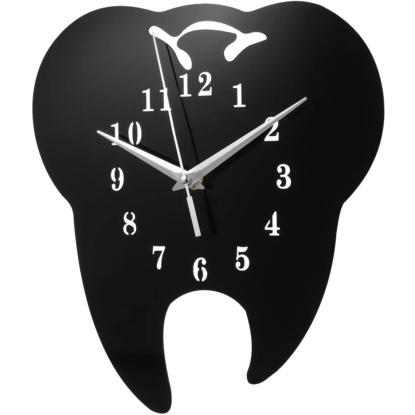 Dental Clinic Wall Tooth Shaped Clock Decorate Bedroom Household Decorative Acrylic Office