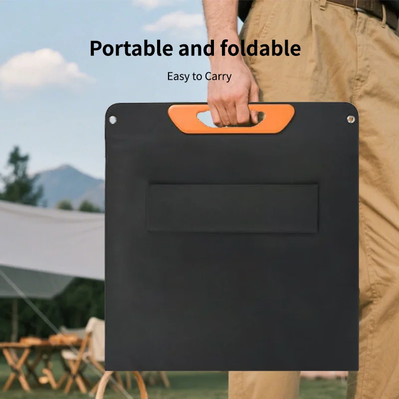 لوحة شمسية قابلة للطي بقدرة 110 وات متوافقة مع محطة طاقة محمولة EcoFlow Jackery شاحن أحادي البلورية للتخييم في الهواء الطلق Eme #4