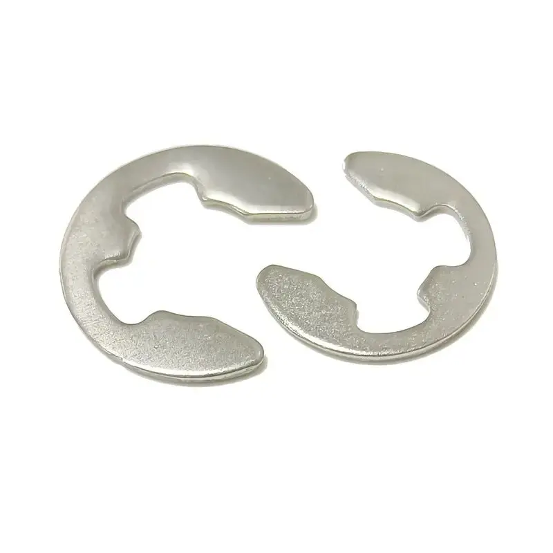 200pcs/304 Stainless Steel E-Shaped Open Snap Ring, C-Shaped Retaining Ring, E-Shaped Retaining Ring for Shaft image 3