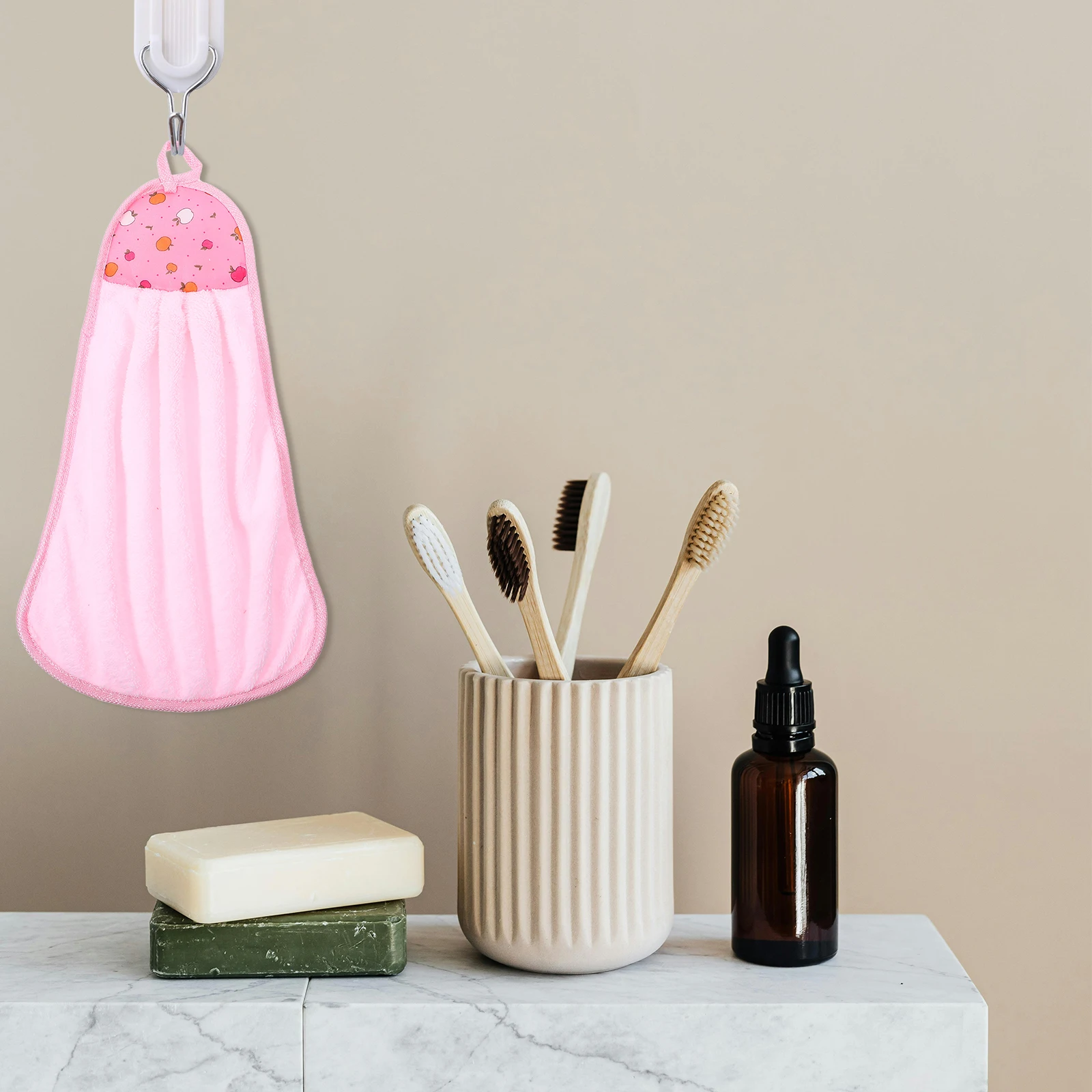 6 قطعة الصوف المرجاني غسل اليد المناشف للمطبخ الحمام سريعة الجافة ماصة منشفة معلقة منشفة امتصاص الماء المنسوجات المنزلية #4