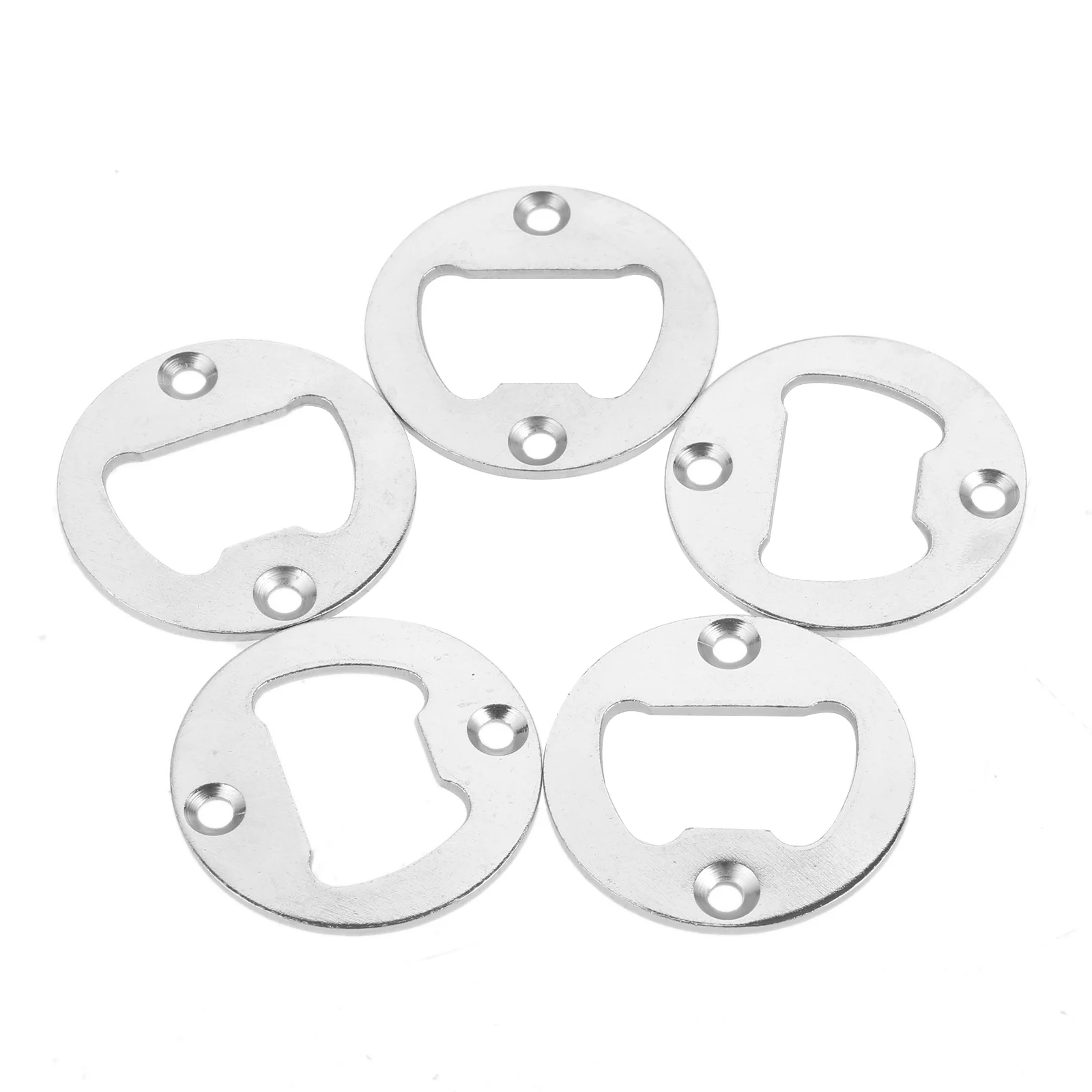 10 or 5 Pcs Bar Tools Round Bottle Opener 40mm Wine Beer Opener Wall Hanging Bottle Openers w/ Screw Kitchen Gadgets Accessories