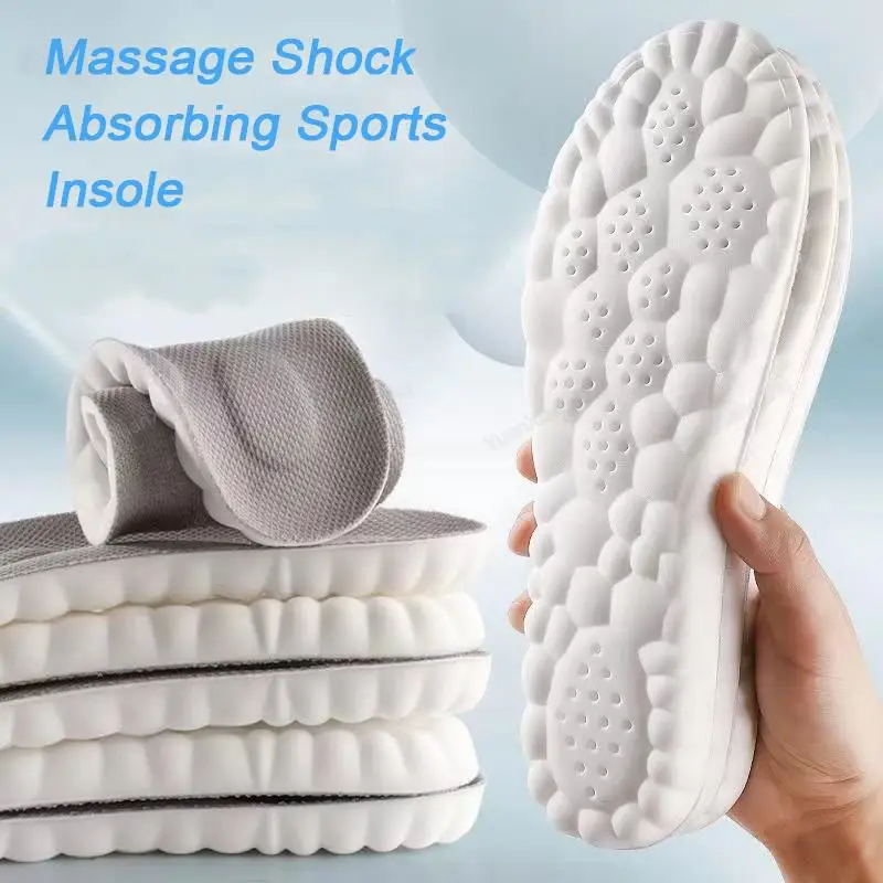 Popcorn Cloud 4D Insoles Plantar Fasciitis Relief Insole Arch Support Orthopedic Inserts Shock Absorption Winter Warm Pads