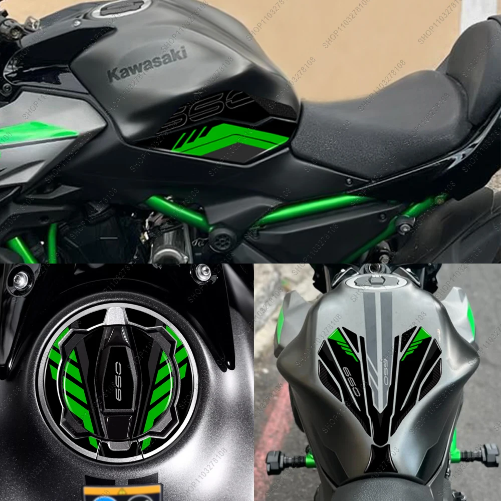 Kit d'autocollants en résine pour moto, autocollant étanche, sous-protection de réservoir, Kawasaki Z 650, z650, édition limitée 2023, élection 3D