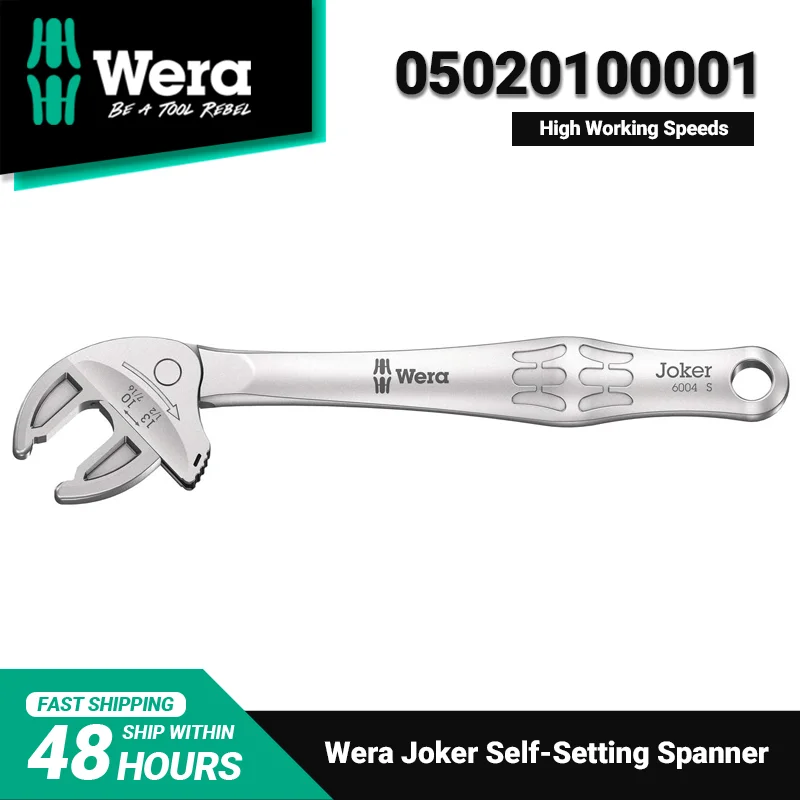 WERA Tools 05020100001 6004 Joker S Spanner with Flexible Size Adjustment 10-13mm High Quality Non-slipping Wrench Tool