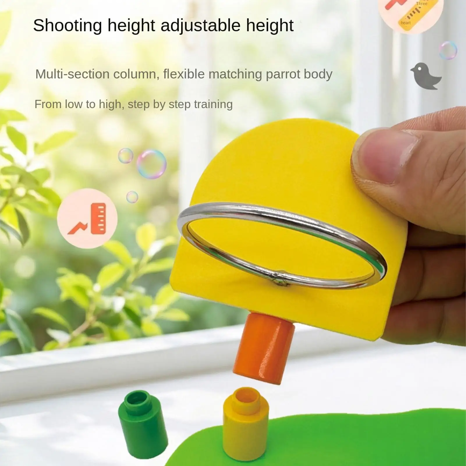 Bird Toys For Parakeets Interactive Chew Enrichment Pet Supplies Basketball Rack Parrot Bird Puzzle Toys For African Grey Conure view 4