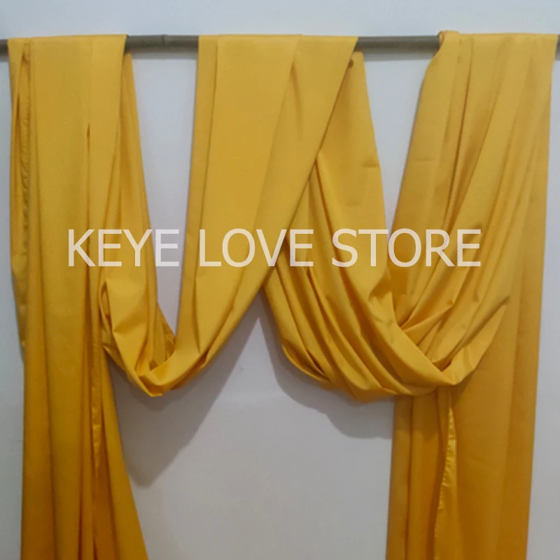 

Gold Wedding Background Drapery Arch Draping Arches Ceiling Drapes Chiffon Cloth Stage Decoration Ceremony Party Curtains Custom