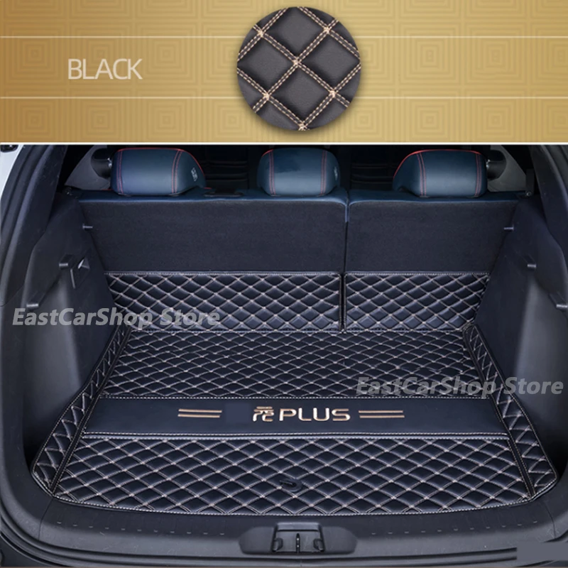 For BYD Atto 3 Yuan Plus EV 2021 2022 2023 Car Trunk Mats Leather Durable Cargo Liner Boot Carpets Rear Interior Accessories