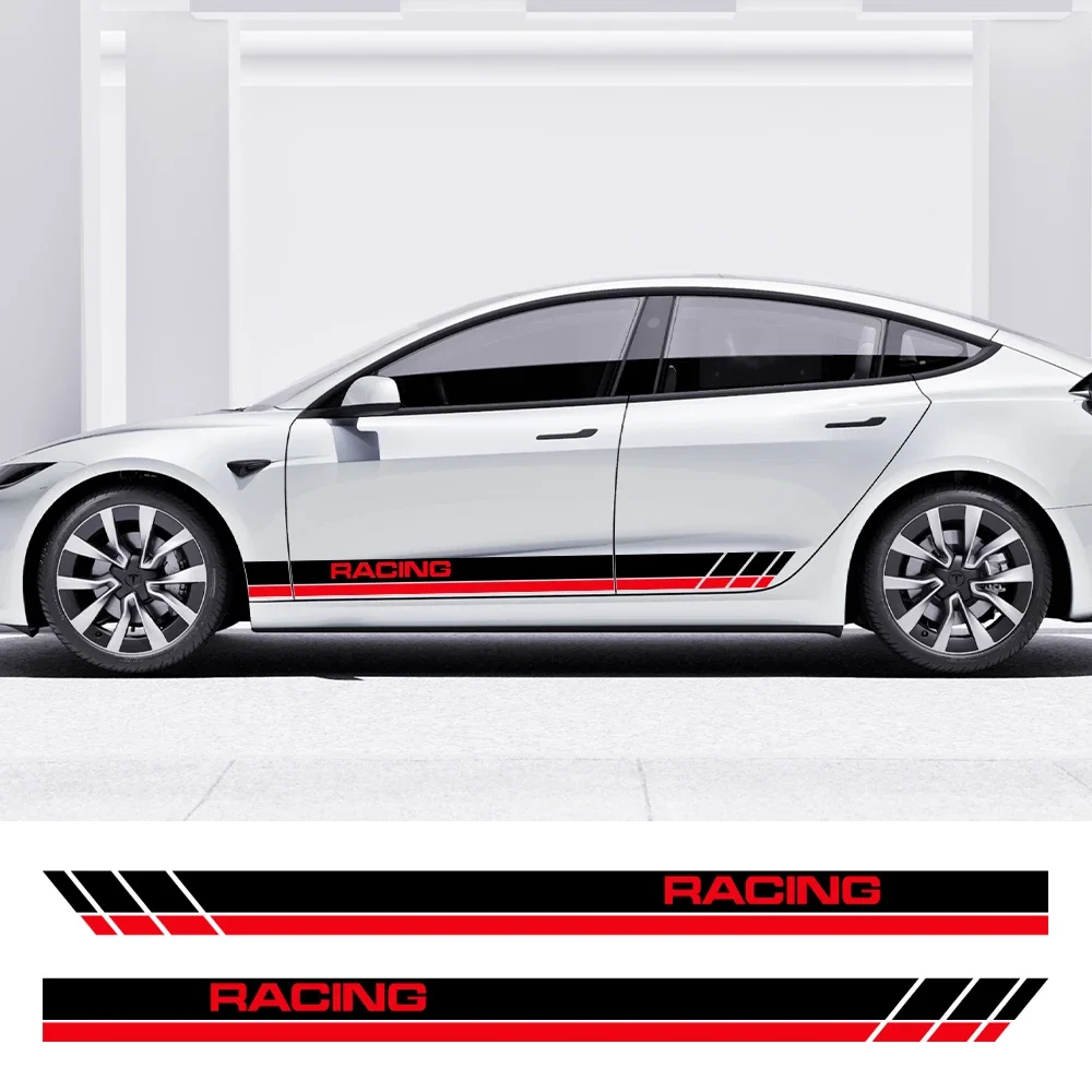 

Для Tesla Model 3 2016-2024 наклейки на боковую дверь автомобиля, 2 шт., наклейки из ПВХ, водонепроницаемая виниловая пленка, аксессуары для внешнего стайлинга автомобиля