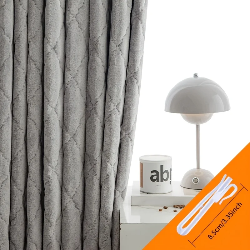 Luxury Thick Velvet Curtains, Sunshade Windproof Insulated Noise Reduction, Living Room Bedroom Floor Window Drapes, 1 Piece