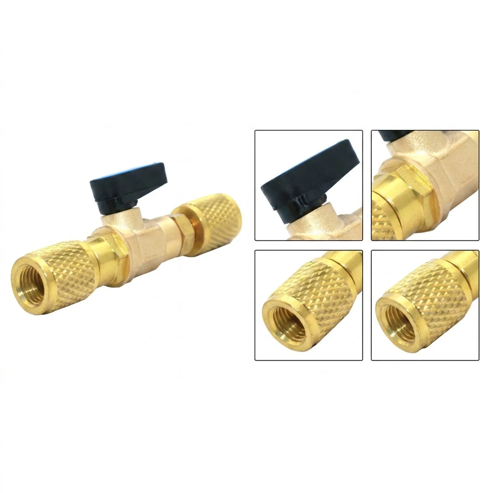 Knob Switch Valve Spare With Ball 1/4 Internal Thread Accessories Connector Fluoride Parts Repair Long Lasting