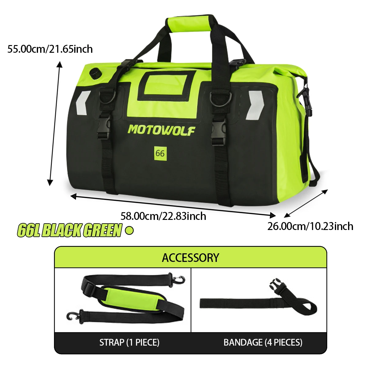SOYAVISION Motorrad Wasserdichte Hecktasche Reise Outdoor Trockenen Gepäck Roll Pack Tasche 20/66/100L Motorrad Gepäck Rucksack Motorrad sitztasche 10