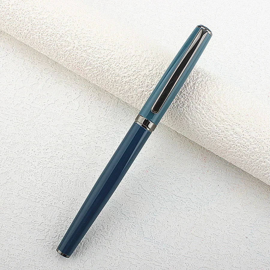 

5016 Зеленая металлическая перьевая ручка Morandi, очень тонкое/тонкое перо, 0,38 мм, элегантная отличная офисная ручка для бизнеса