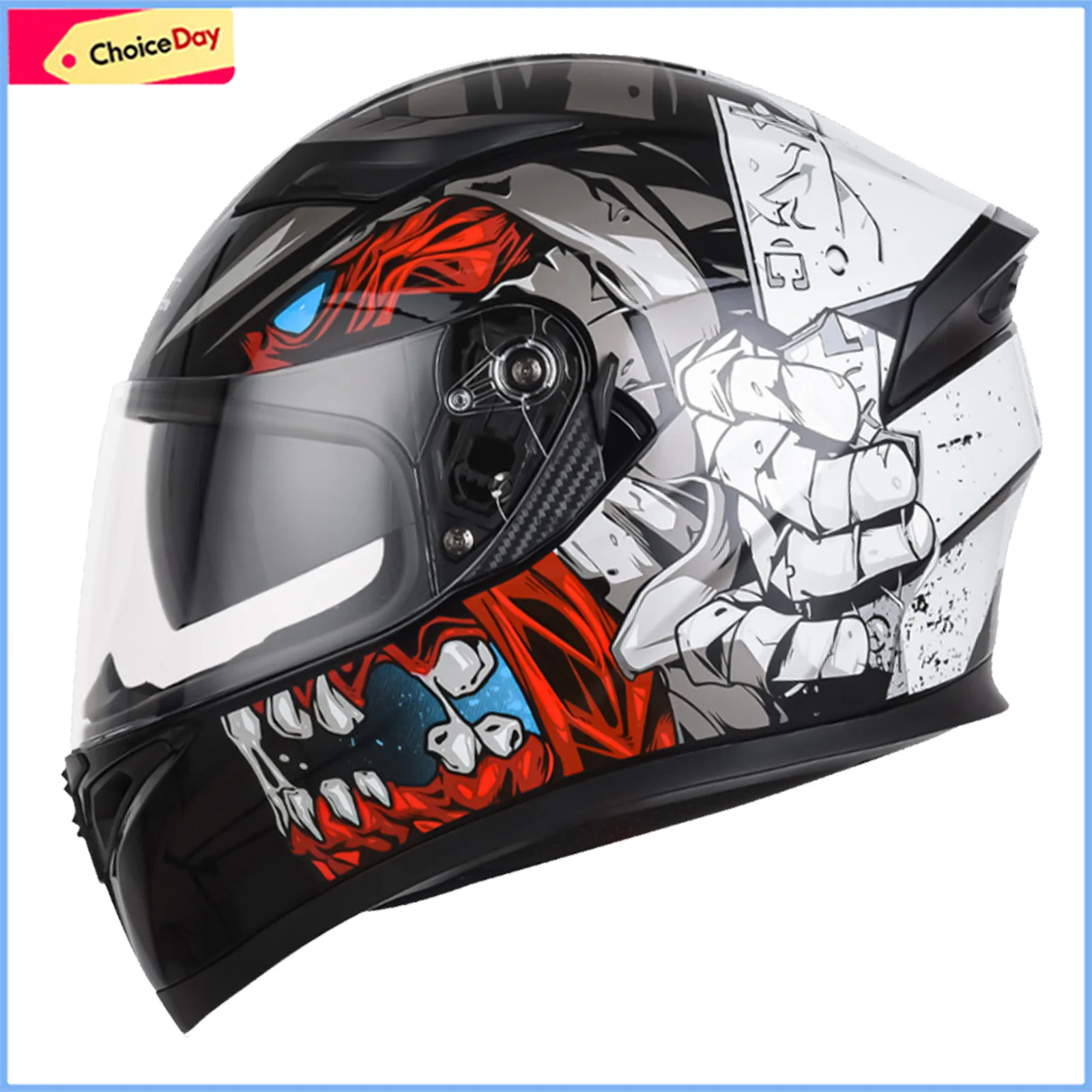 KUQIBAO Motorcycle Helmet Flip Up Helmet Motorcycle Full-face Helmet Dual-lens DOT Certified casco moto 316