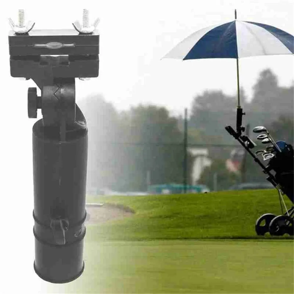 Universal Golf Club Trolley Cart Adjustable Pushchair Umbrella Holder Part Black Umbrella Stand