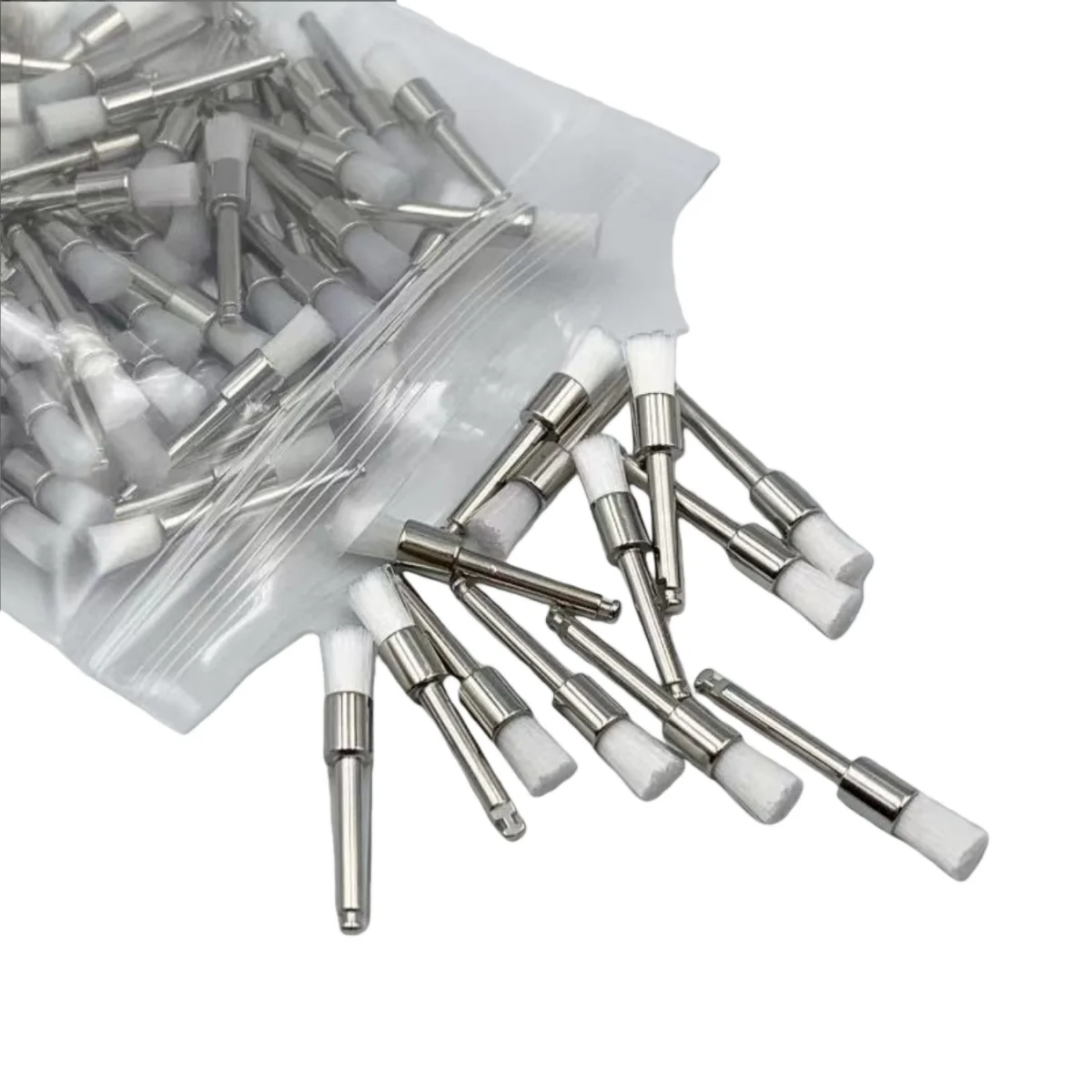 100Pcs Disposable Dental Prophy Brushes Nylon Flat Head RA Latch Polisher for Teeth Stain Removal Polishing Dentist Materials view 5
