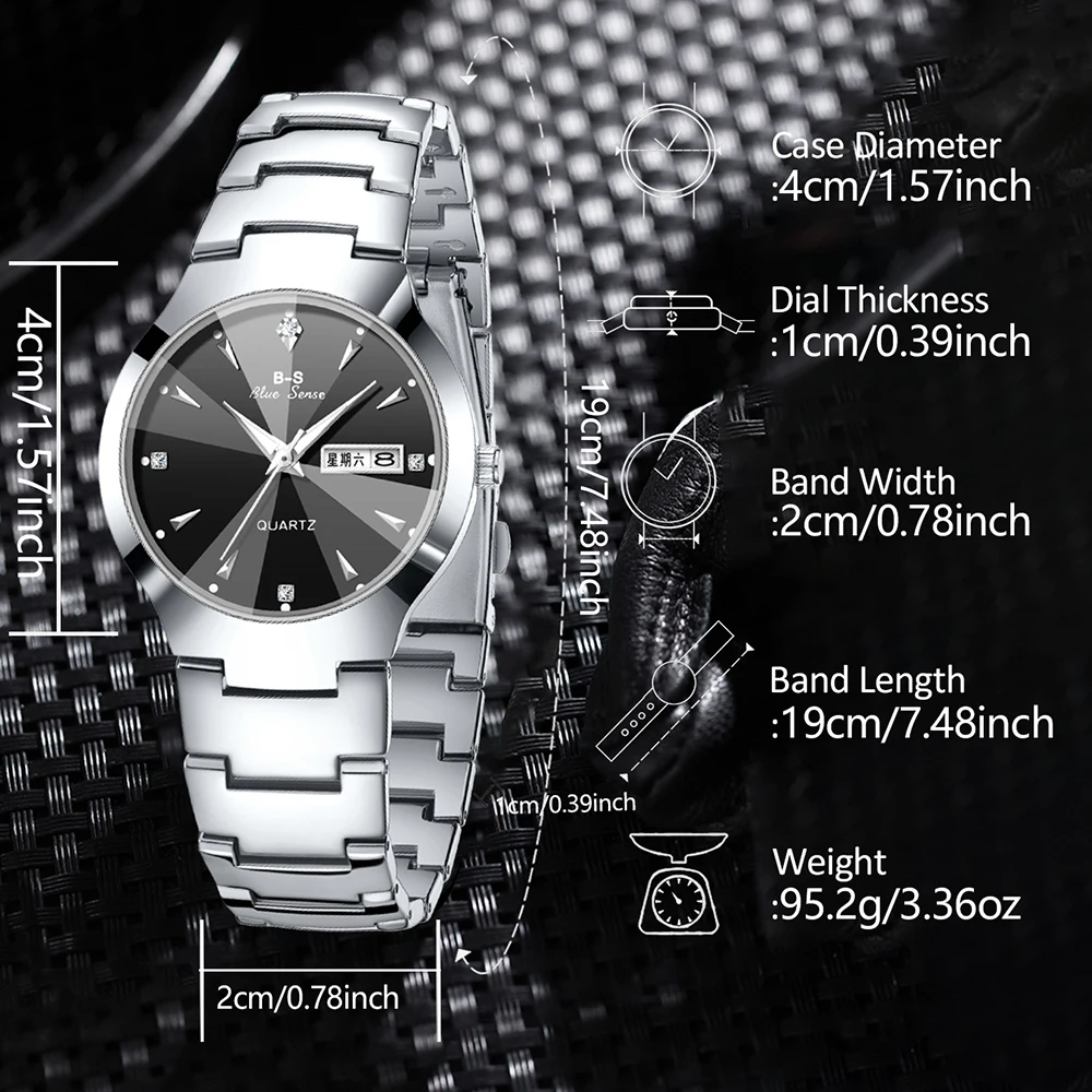 2PCS set brand watch couple fashion casual alloy watch women simple dial quartz watch dress clock Montreal women