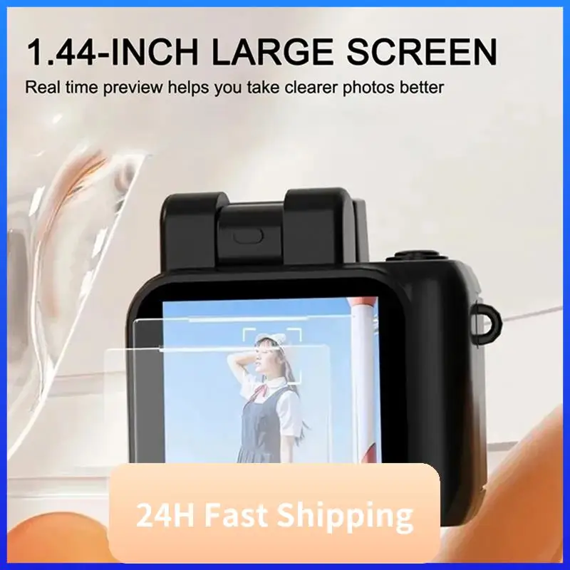 

Mini SLR Style Camera Cmos 64GB With Flash Light And Charging Dock Portable Video Recorder DV 1080P With LCD Screen A