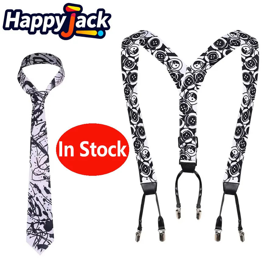 Stanley Cosplay Shoulder Strap Necktie Movie The Mask Fantasia Back Strap Tie Halloween Carnival Roleplay Costume Accessories