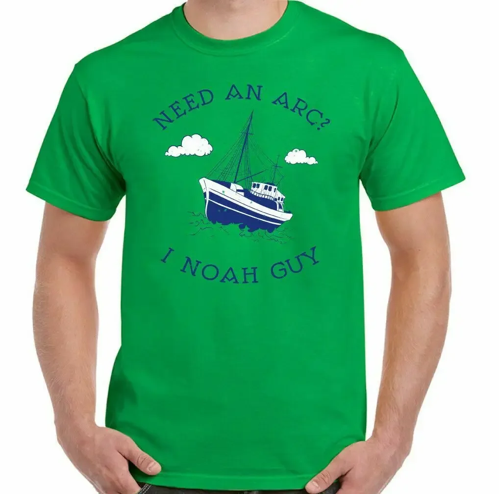 Sailing T-Shirt Sailor Need an Arc Mens Funny Narrow Boat Yacht Barge Atheist