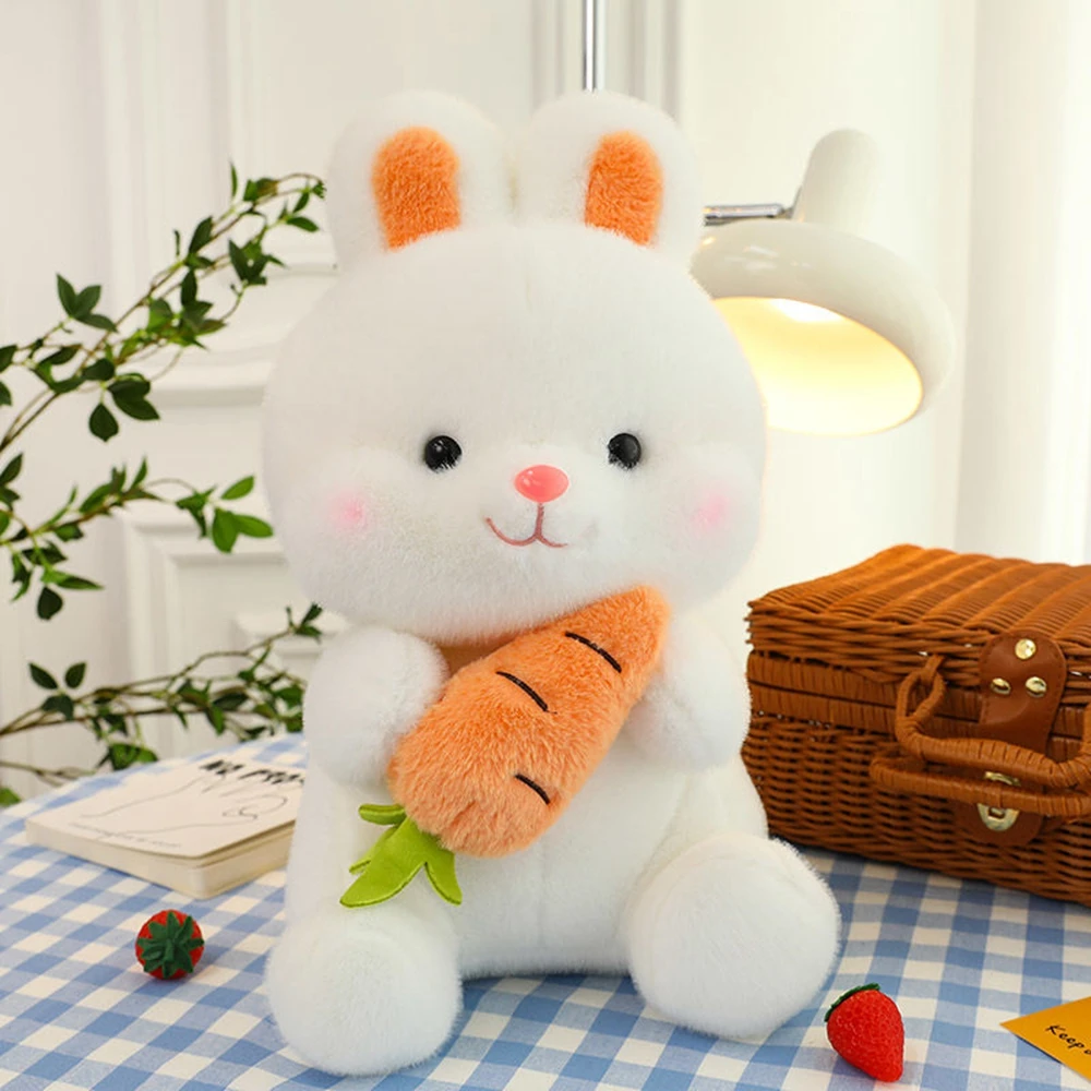 40CM Radish Rabbit Plush Toy Cute Girl Sleeping Pillow To Soothe Super Soft Bunny Doll To Send Children Birthday Christmas Gift