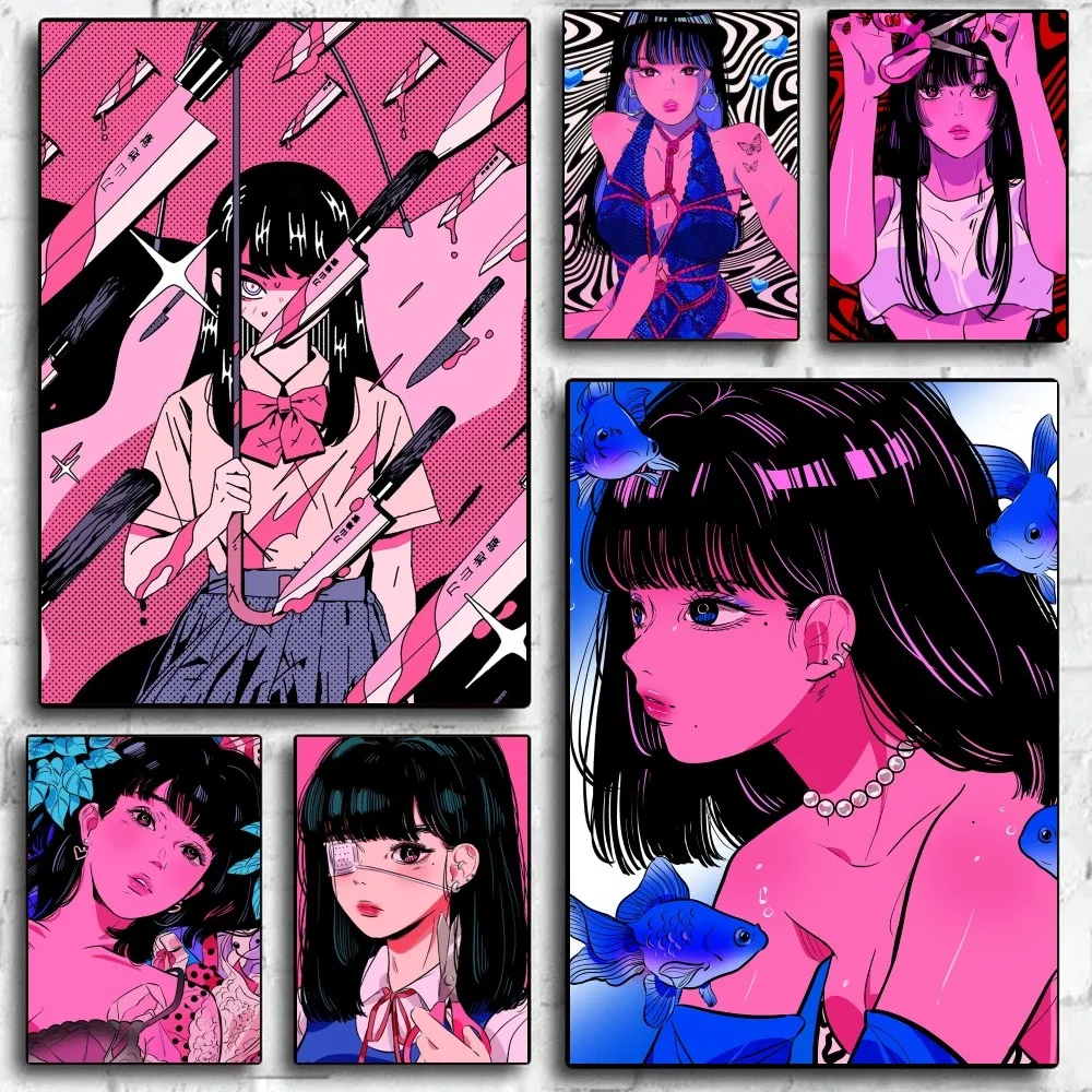 

Ins Japanese Anime Poster Home Living Room Bedroom Bar Cafe Art Decor