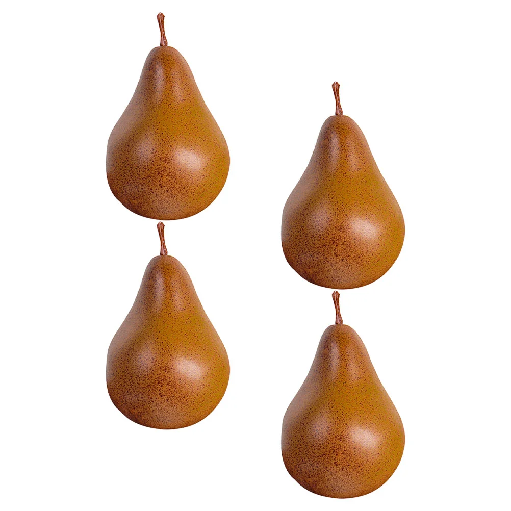 

4 Pcs Artificial Fruit Ornament Model Decorate Pears Multi-function Foams Coffee Desktop