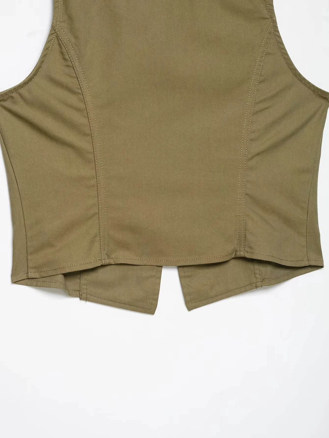 KONDALA Damen Vintage Trendy Shorts-Set mit Knöpfen, O-Ausschnitt, ärmellosem Reißverschluss-Top und Mini-Shorts – Neue Mode 2026 Sommer Casual Damen-Set – Detail 12